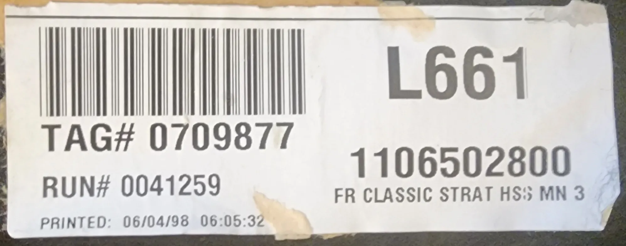 1991 Fender Stratocaster (Floyd Rose)