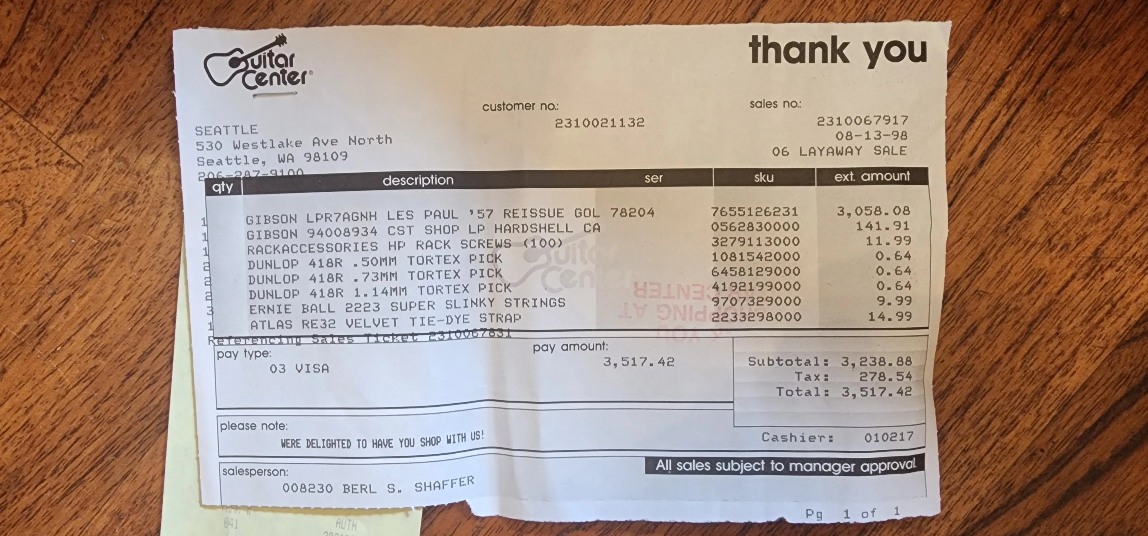 1998 Gibson Les Paul R7 Goldtop — photo 3